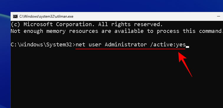 Як скинути пароль адміністратора Windows 11 за допомогою командного рядка (CMD)