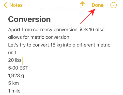 Sådan konverteres metrics meget hurtigt på iPhone på iOS 16