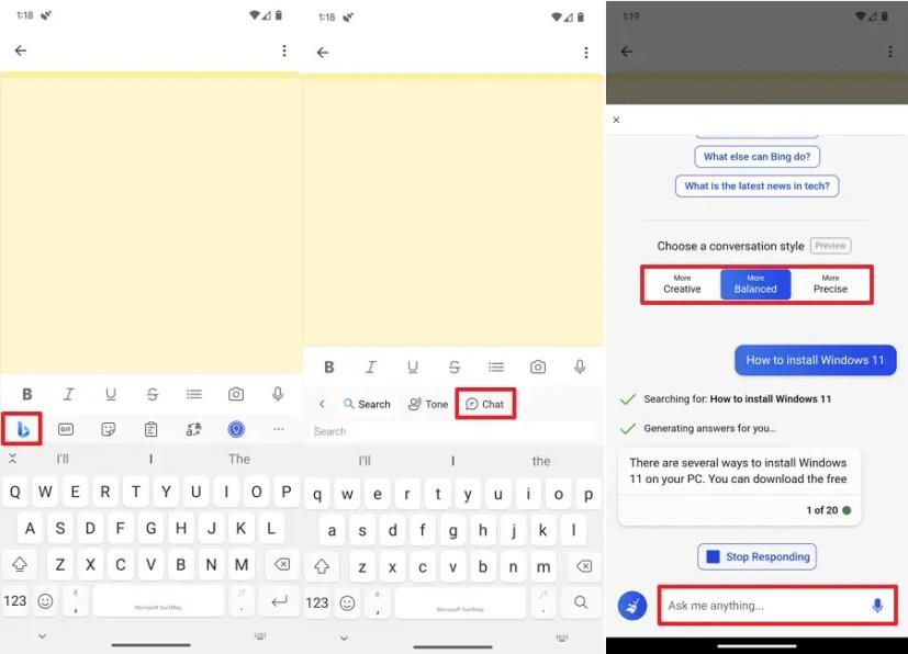 Sådan bruger du Bing Chat AI på SwiftKey på Android eller iPhone