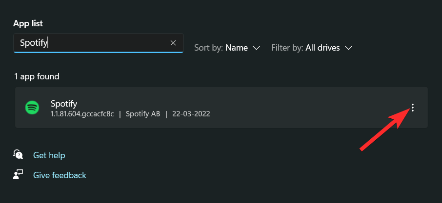 A Spotify eltávolítása Windows 11 rendszeren