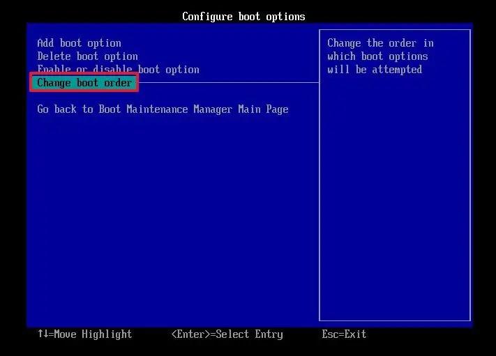Az UEFI (BIOS) rendszerindítási sorrend megváltoztatása Windows 11 rendszeren