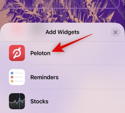 Peloton-widgetin lisääminen iPhonen lukitusnäytölle iOS 16:lla