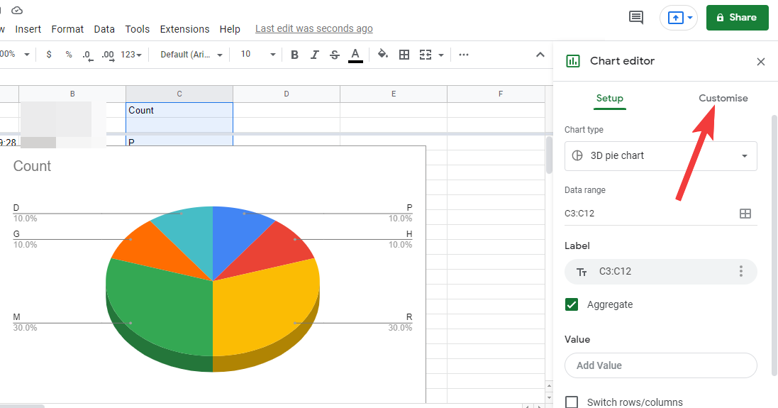 Hvordan lage et sektordiagram på Google Forms