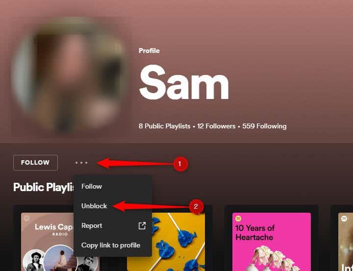 Hur man blockerar någon på Spotify