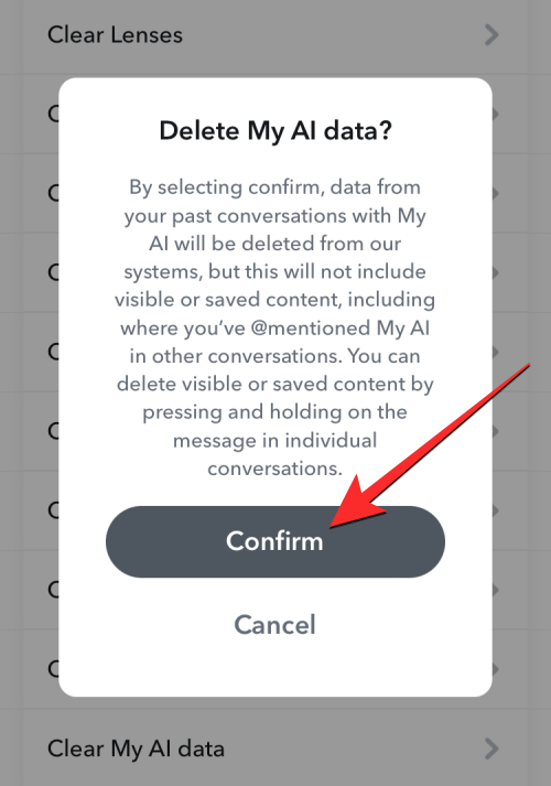 Hur man rensar mina AI-konversationer på Snapchat