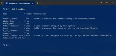 A fiók jelszavának megváltoztatása a PowerShell használatával Windows 10 rendszeren