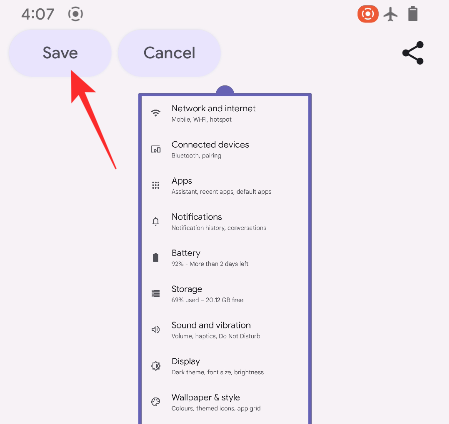 Gördülő képernyőkép készítése Android 12 rendszeren