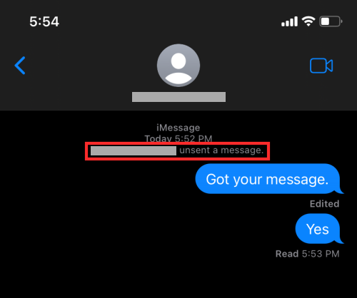Mi történik, ha visszavon egy üzenetet az iMessage-en?
