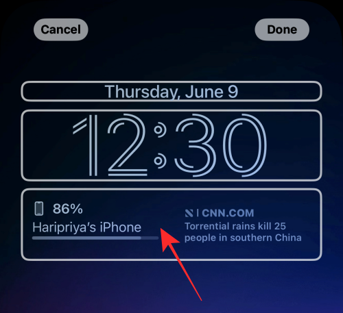 A widgetek eltávolítása az iPhone lezárási képernyőjéről iOS 16 rendszeren