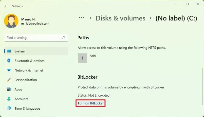 A BitLocker letiltása Windows 11 rendszeren