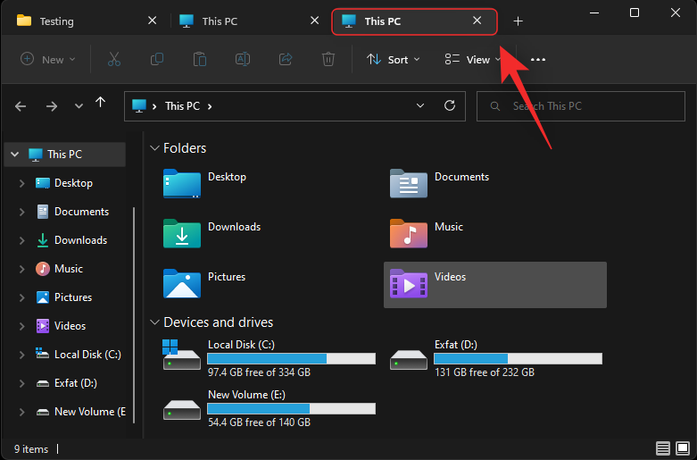 File Explorer -välilehtien käyttäminen Windows 11:ssä