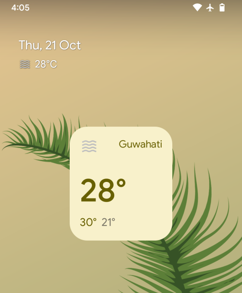 Slik legger du til 'Material You' Weather Widget på Android 12