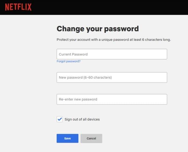 Netflix: Změňte heslo