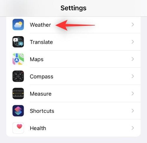 Jak opravit vybití baterie aplikace Weather na iOS 16