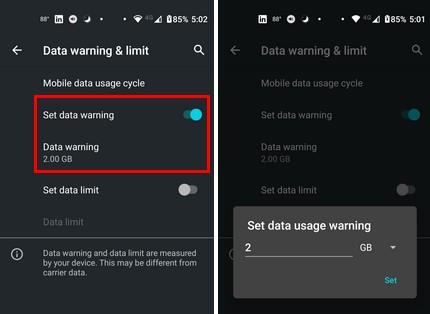 Android: увімкнути або вимкнути фонові дані