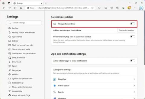 Hogyan lehet kikapcsolni az oldalsávot a Microsoft Edge-ben