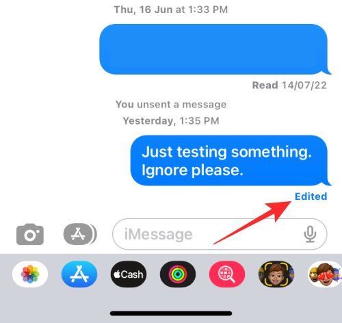 Sådan får du vist redigeringshistorikken for en besked i meddelelser på iPhone på iOS 16