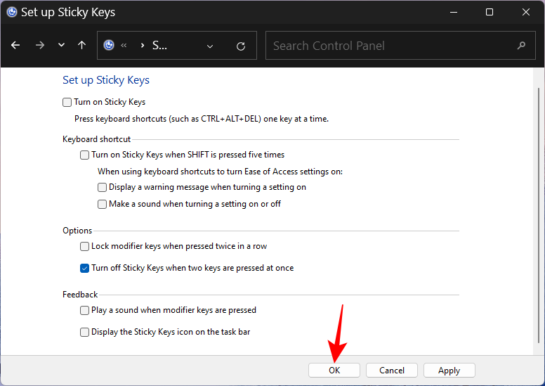 A Sticky Keys végleges letiltása a Windows 11 rendszeren [2023]