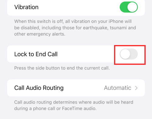 Hogyan lehet megakadályozni, hogy az oldalsó gomb leállítsa a hívásokat iPhone-on iOS 16 rendszeren