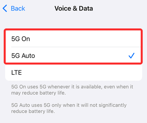 Az 5G bekapcsolása (vagy kikapcsolása) az iPhone 13-on