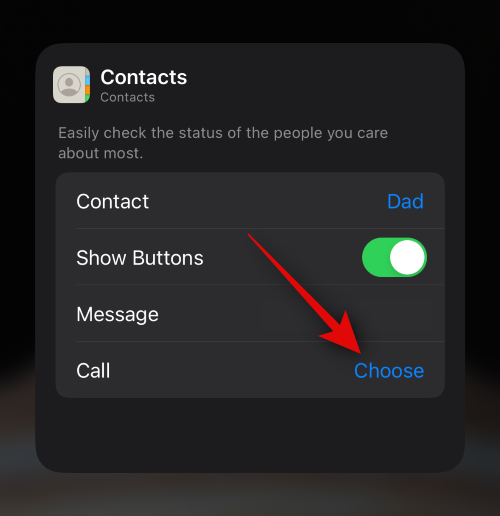 Sådan aktiverer og bruger du opkalds- og beskedknappen til en kontaktwidget på iOS 17