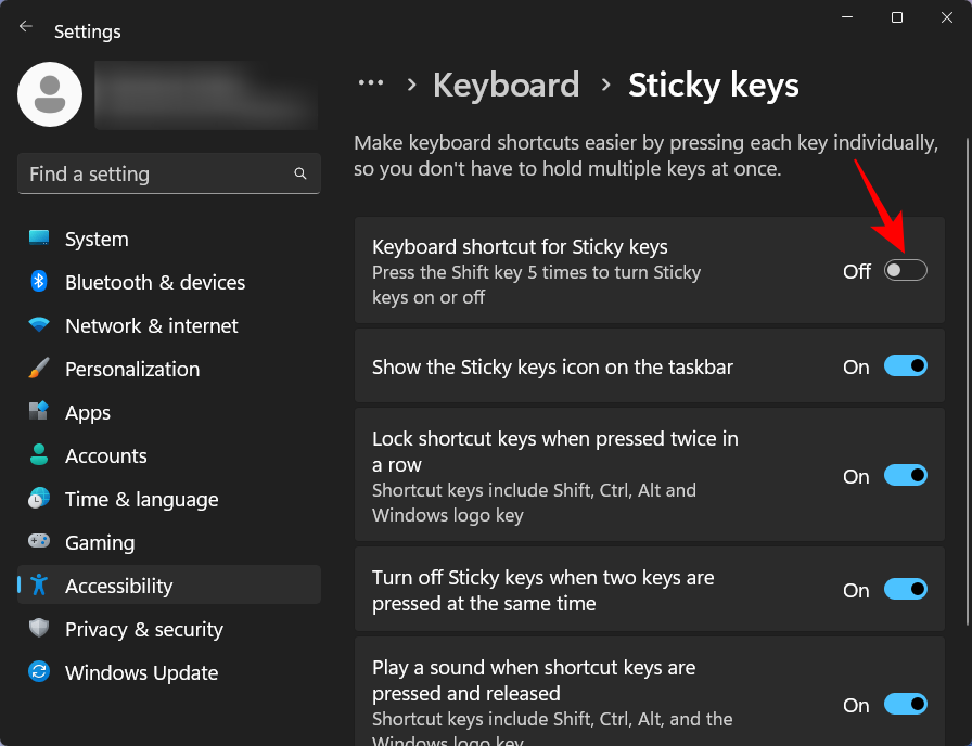 A Sticky Keys végleges letiltása a Windows 11 rendszeren [2023]