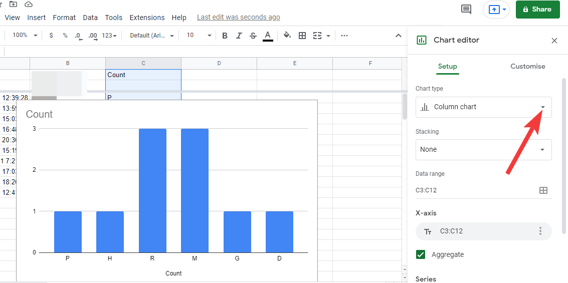 Hvordan lage et sektordiagram på Google Forms