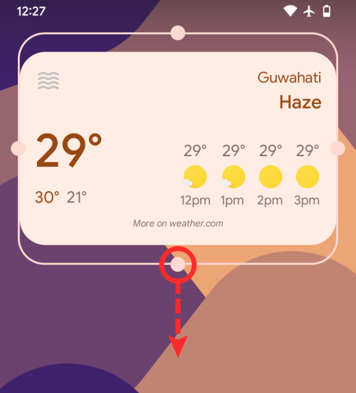 Sådan tilføjes 'Material You' Weather Widget på Android 12