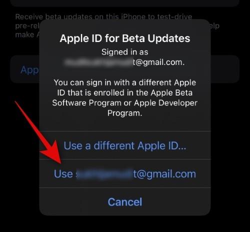 Jak si vybrat jiné Apple ID pro aktualizace iOS Beta