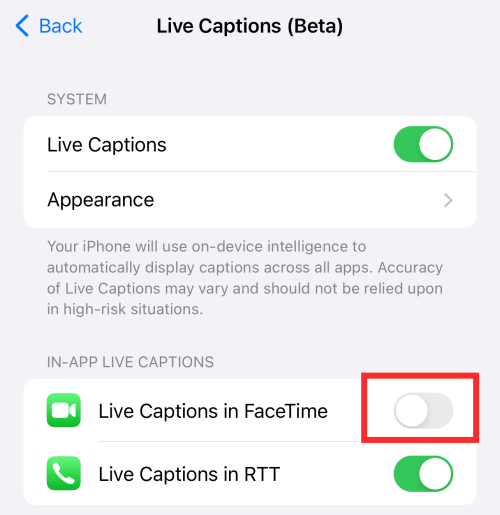 Jak povolit nebo zakázat živé titulky na FaceTime na iOS 16