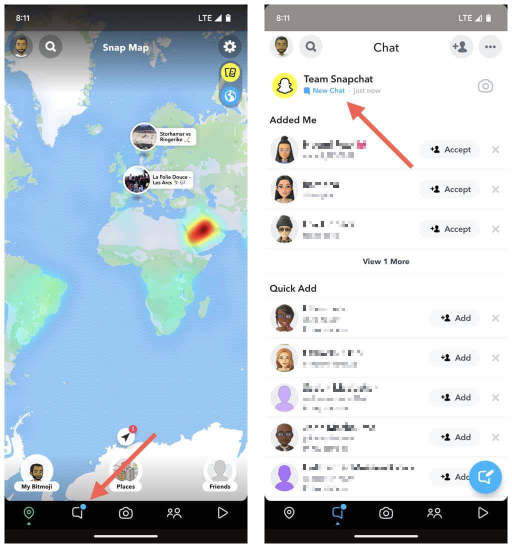 Hur man halvsvepar på Snapchat