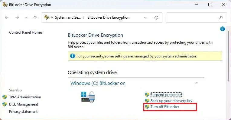 Як вимкнути BitLocker у Windows 11
