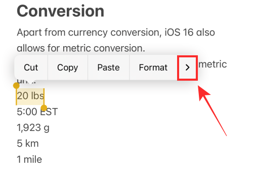 Sådan konverteres metrics meget hurtigt på iPhone på iOS 16