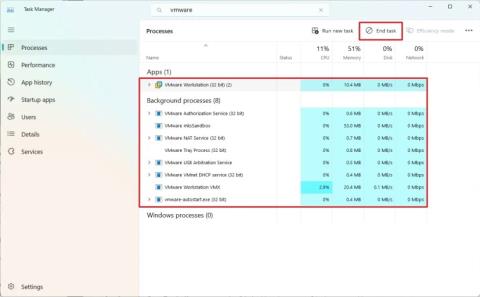 Jak restartovat VMware Workstation bez restartování Windows 11