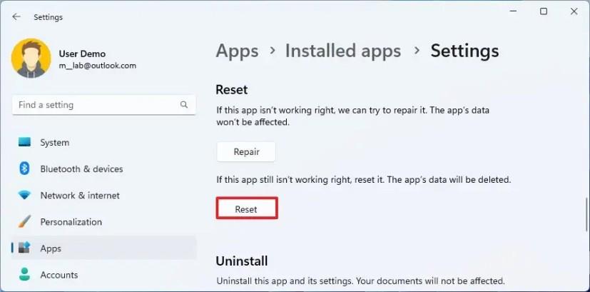 Jak resetovat aplikaci Nastavení v systému Windows 11