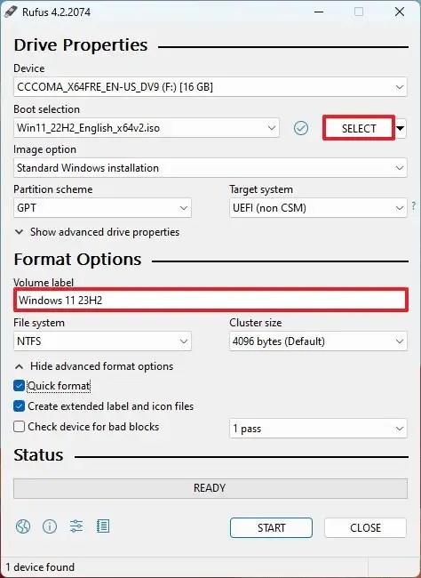 USB létrehozása a telepítési korlátozások megkerüléséhez a Windows 11 23H2 rendszeren