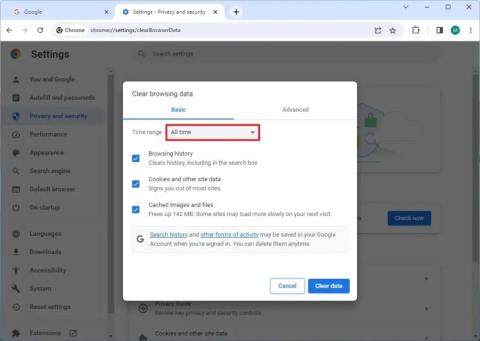 Slik sletter du Google Chrome-buffer og informasjonskapsler på Windows 11