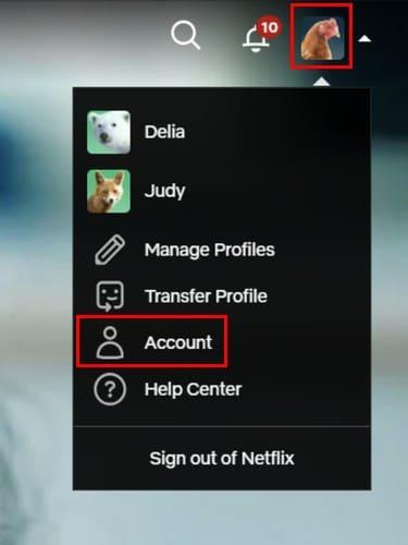Netflix: Spremenite geslo