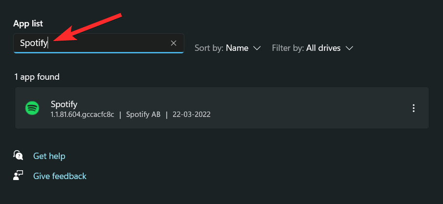 Sådan afinstalleres Spotify på Windows 11