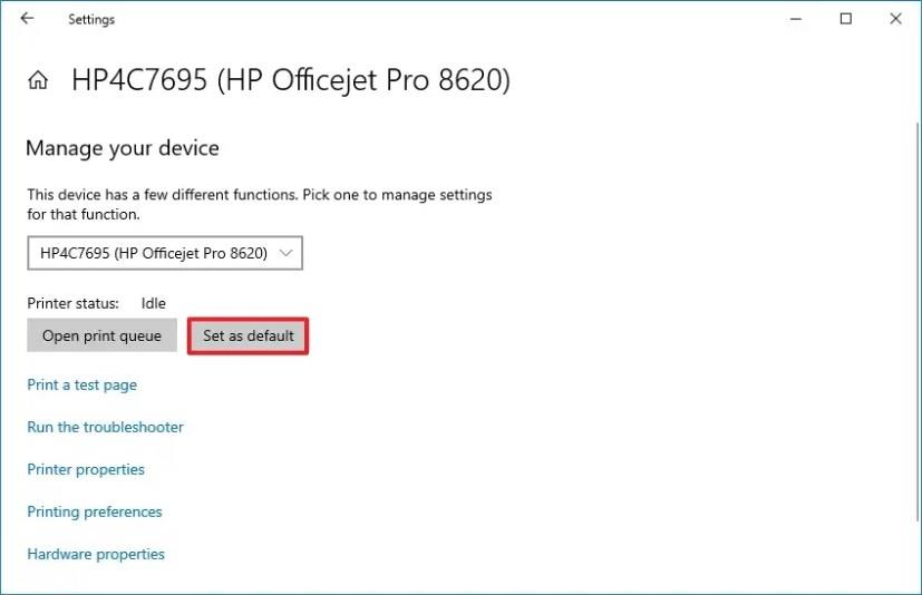Slik angir du standardskriver på Windows 10