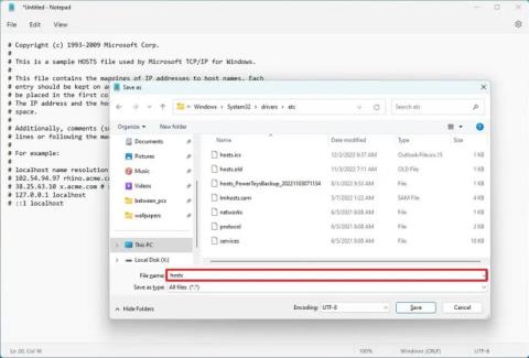 Jak obnovit výchozí soubor HOSTS v systému Windows 11