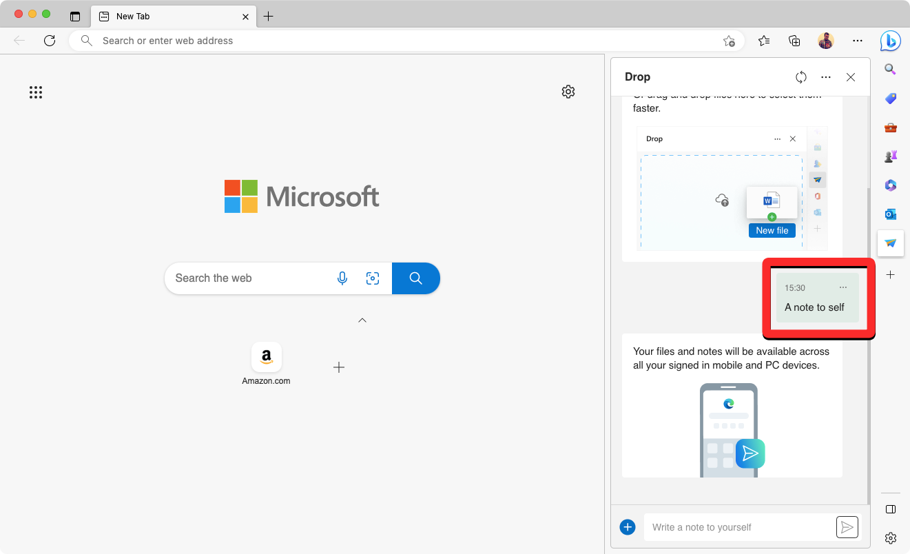 Tiedostojen siirtäminen Microsoft Edge Dropilla [2023]