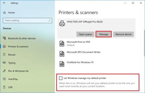 Az alapértelmezett nyomtató beállítása Windows 10 rendszeren