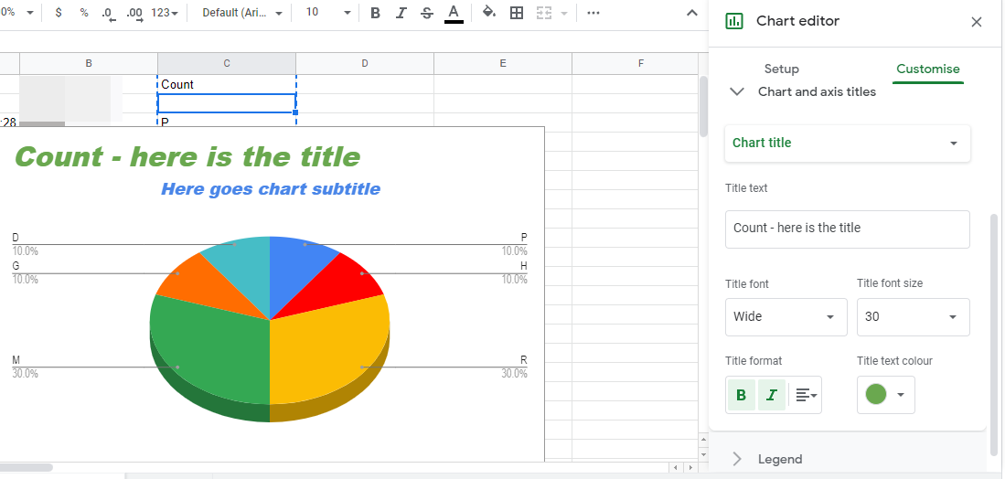 Hvordan lage et sektordiagram på Google Forms