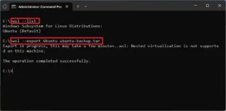 Jak klonovat distribuci WSL na Windows 11