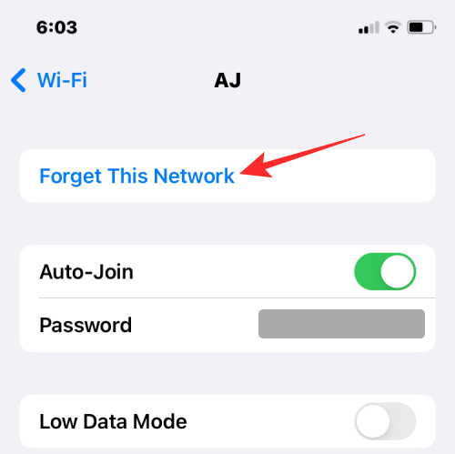 Jak odstranit známé sítě na iOS