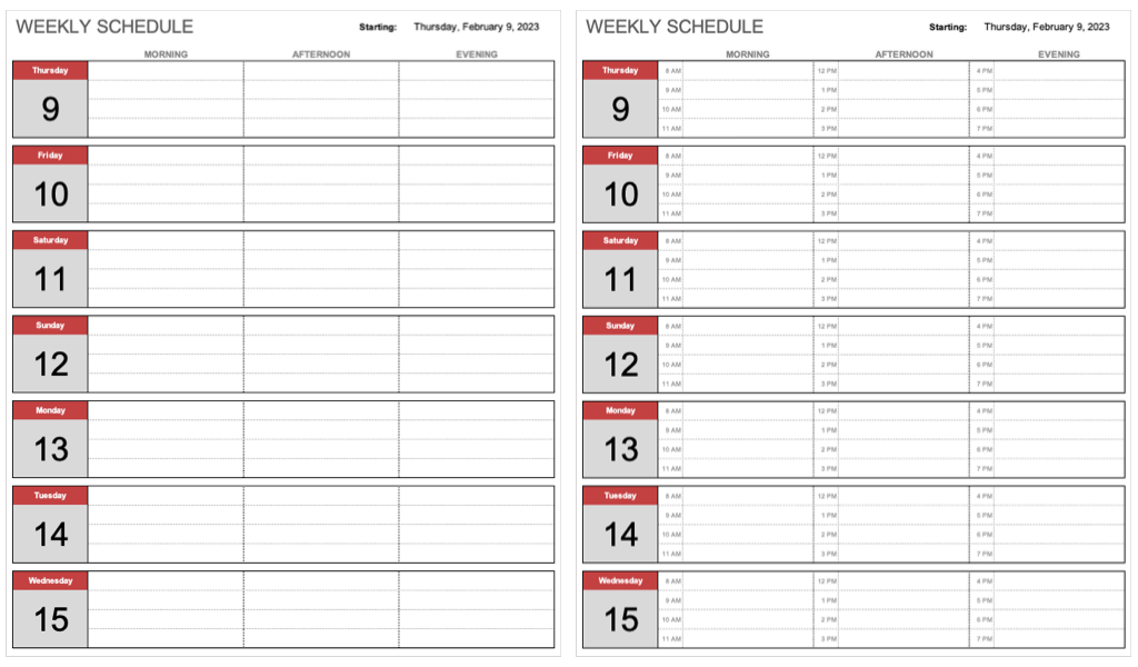 Kuinka tehdä aikataulu Microsoft Excelissä