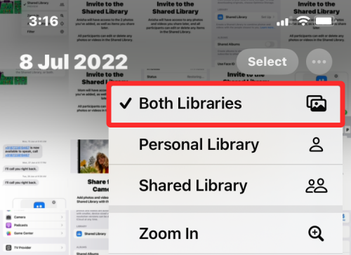 Az iCloud Shared Photo Library használata iPhone készüléken