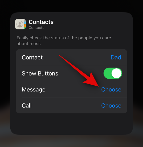 Puhelu- ja viestipainikkeen ottaminen käyttöön ja käyttäminen yhteystietowidgetissä iOS 17:ssä