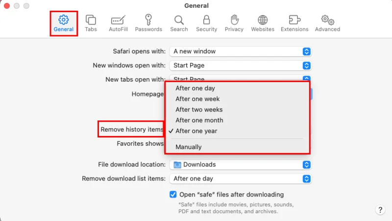 Safari: Izbriši piškotke, zgodovino, gesla itd.